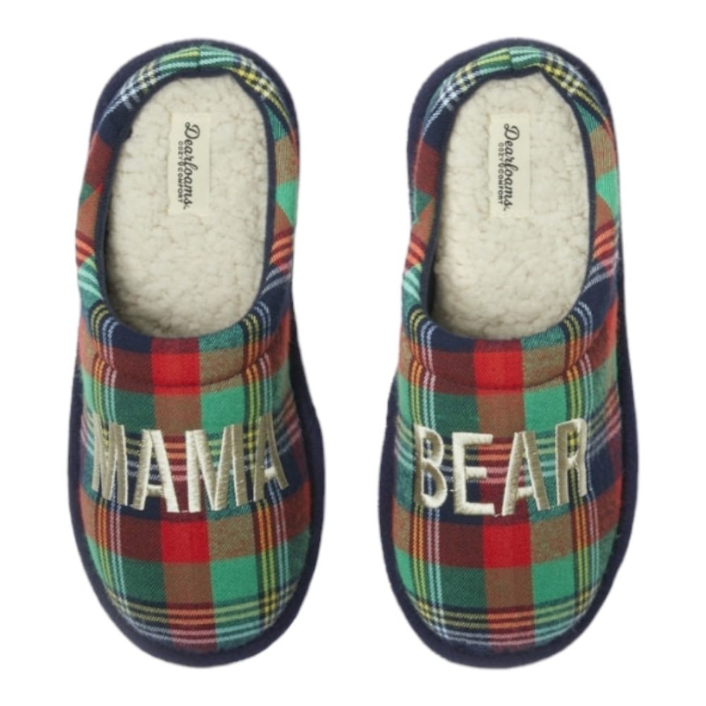 NEW Family Dearfoams MAMA Bear Matching Comfort Slippers Size Small 5/6